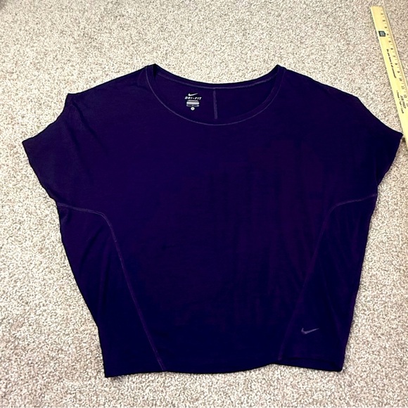 Women’s dark purple Nike Dri-fit athletic running shirt size small - Picture 2 of 8